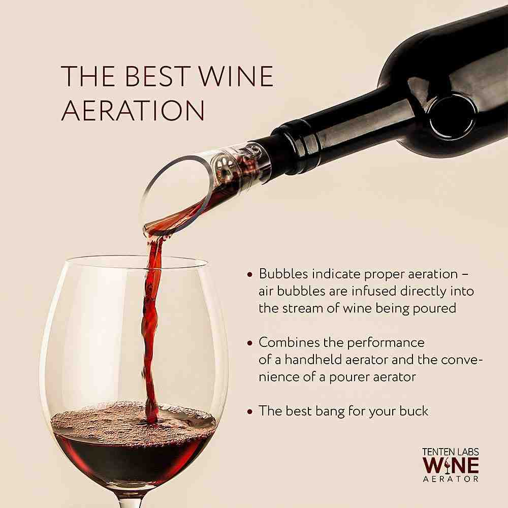 wine aerator in use