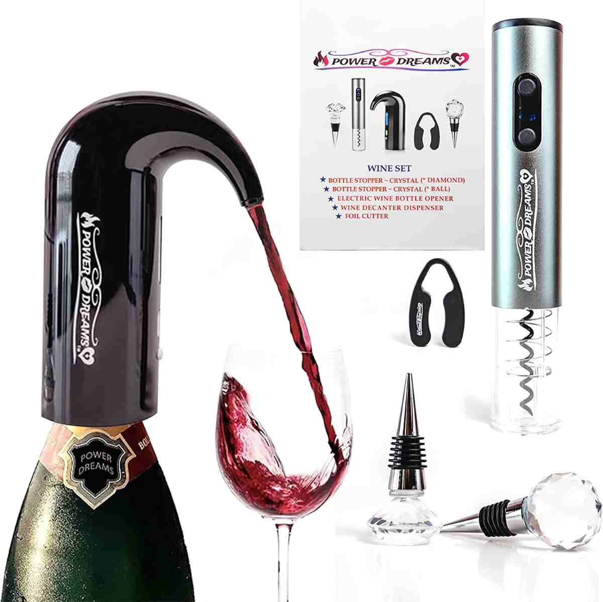 wine accessory gift set, 5 in 1.